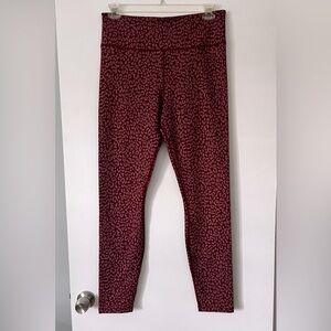 Land’s End Burgundy Patterned Leggings